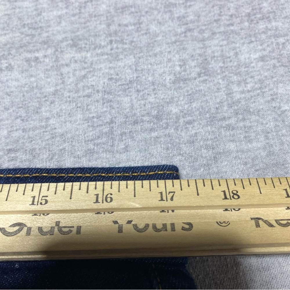 Levis 513 Jeans Mens Tag 32x32 Actual 34x31 Blue Dark Slim Straight Smart Casual - Picture 11 of 13